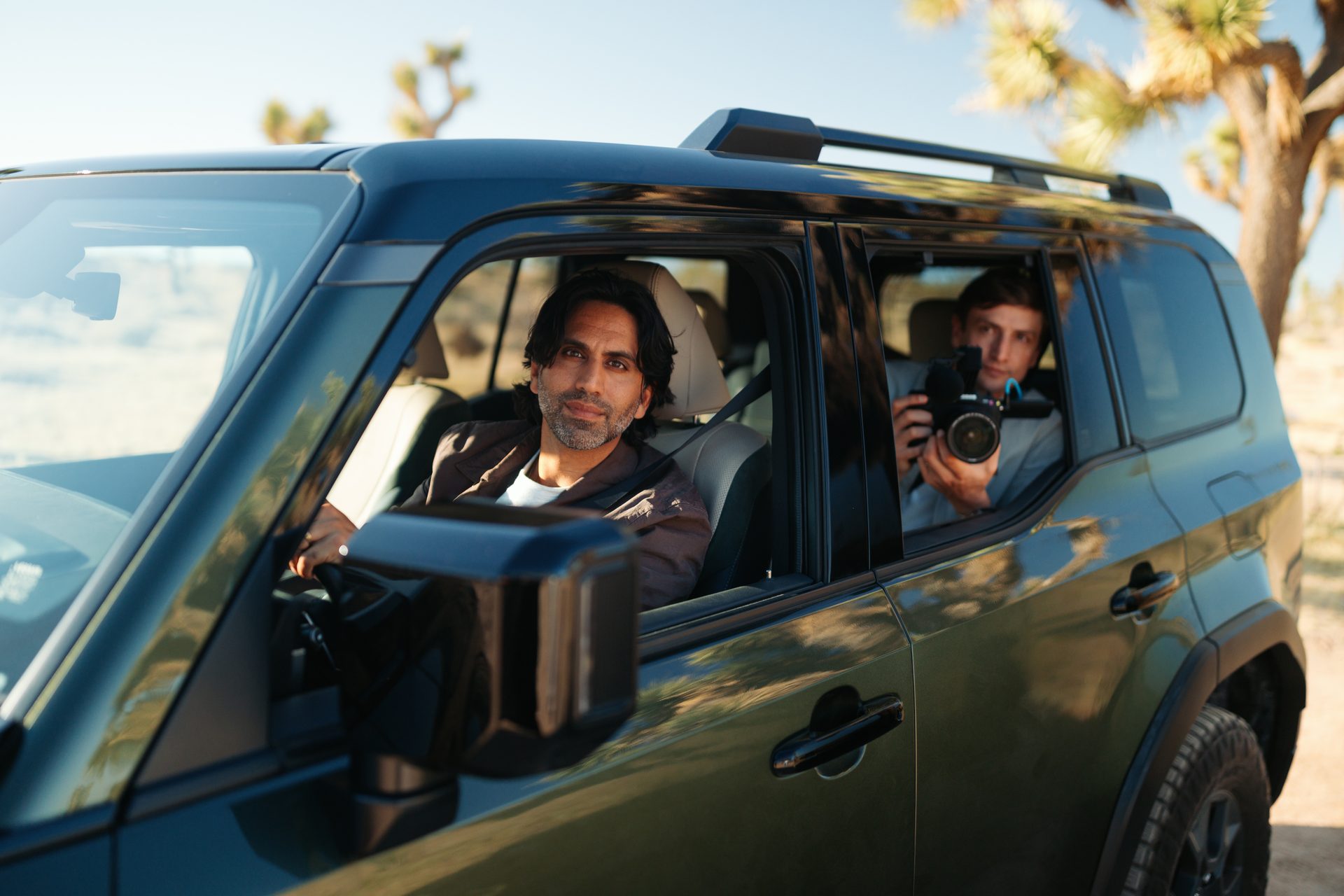Colin and Samir filming inside the GX 550